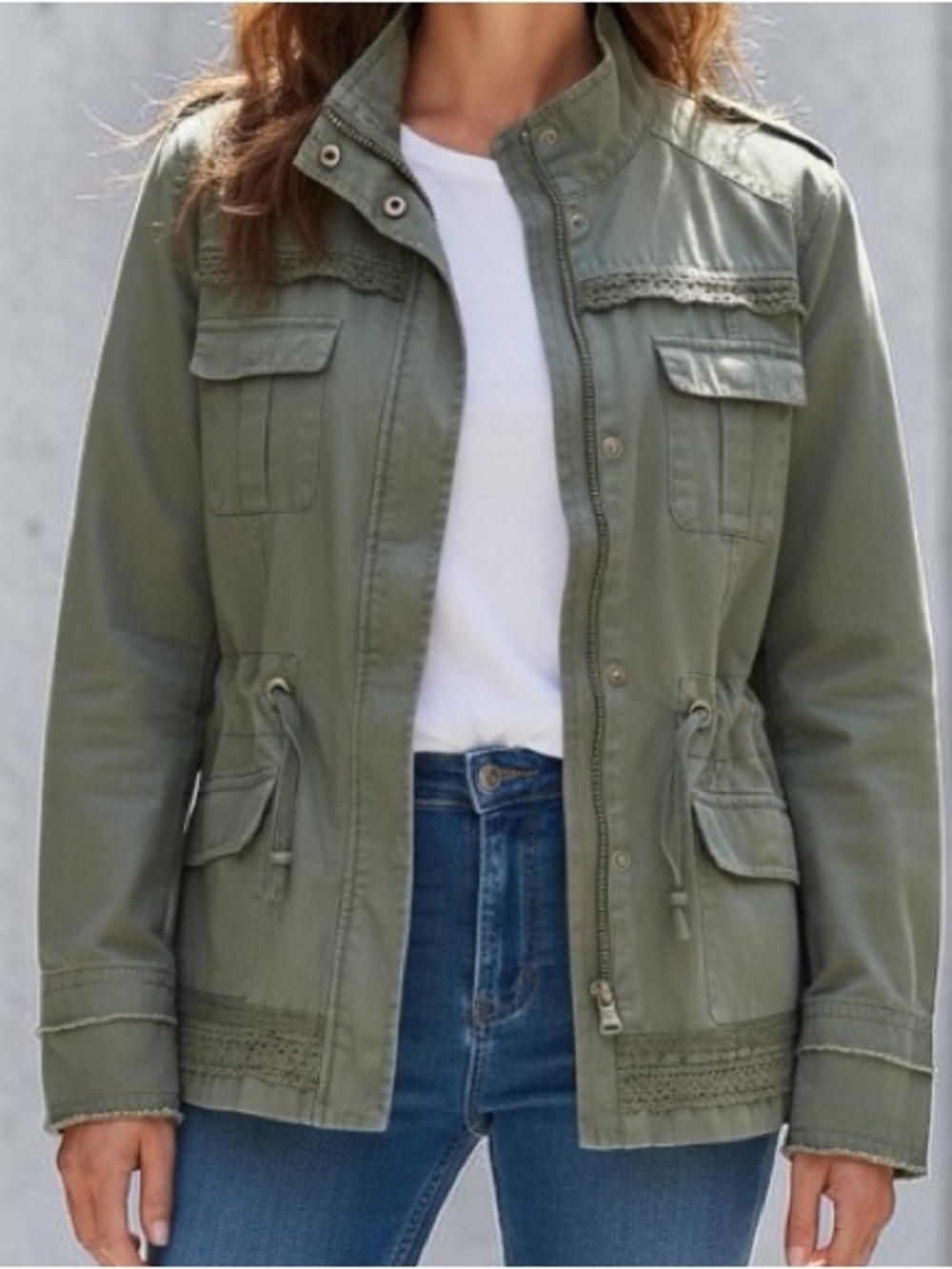 Venus Olive green utility barn jacket size XL